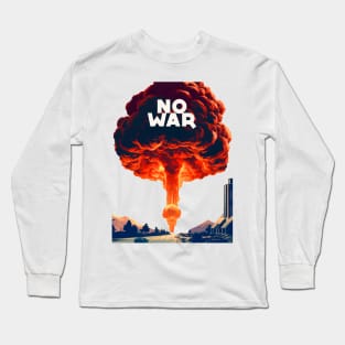 No War: World Peace Please on a light (Knocked out) background Long Sleeve T-Shirt